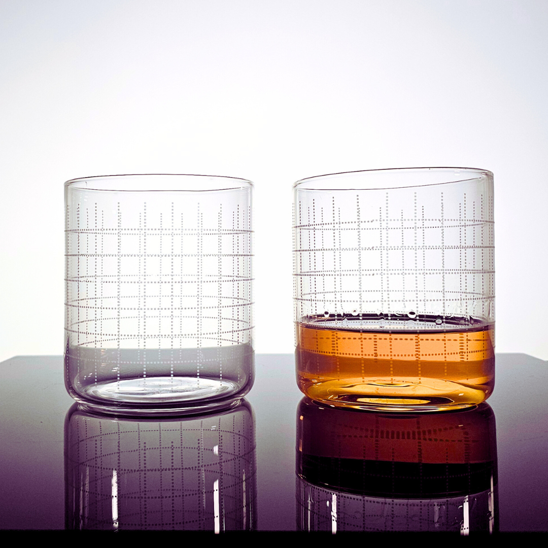 Grid Pattern Tumbler 340 ml (Set of 6)