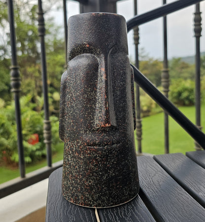 Volcanic Stone Moai Tiki Ceramic Cocktail Glass 500 ml