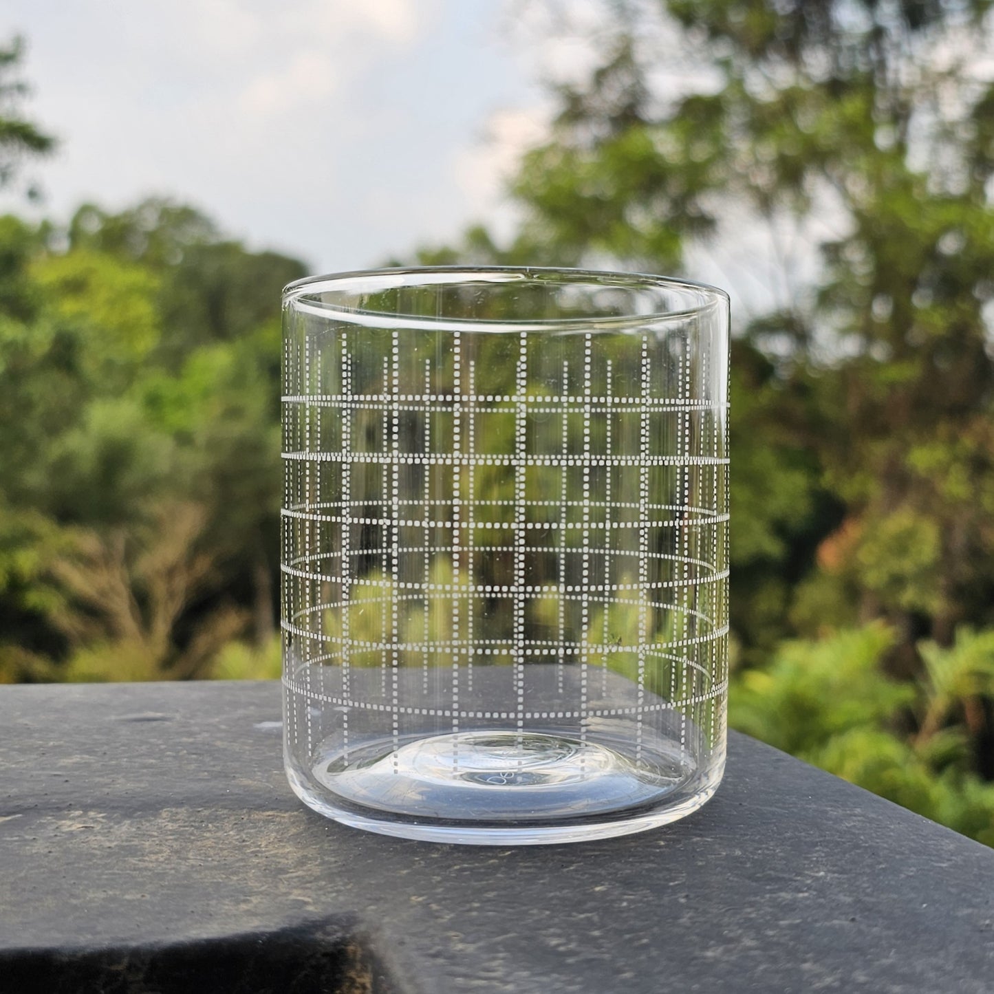 Grid Pattern Tumbler 340 ml (Set of 6)