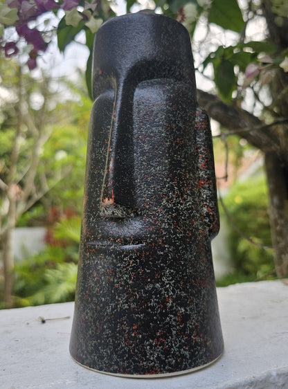 Volcanic Stone Moai Tiki Ceramic Cocktail Glass 500 ml