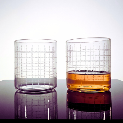 Grid Pattern Tumbler 340 ml (Set of 6)