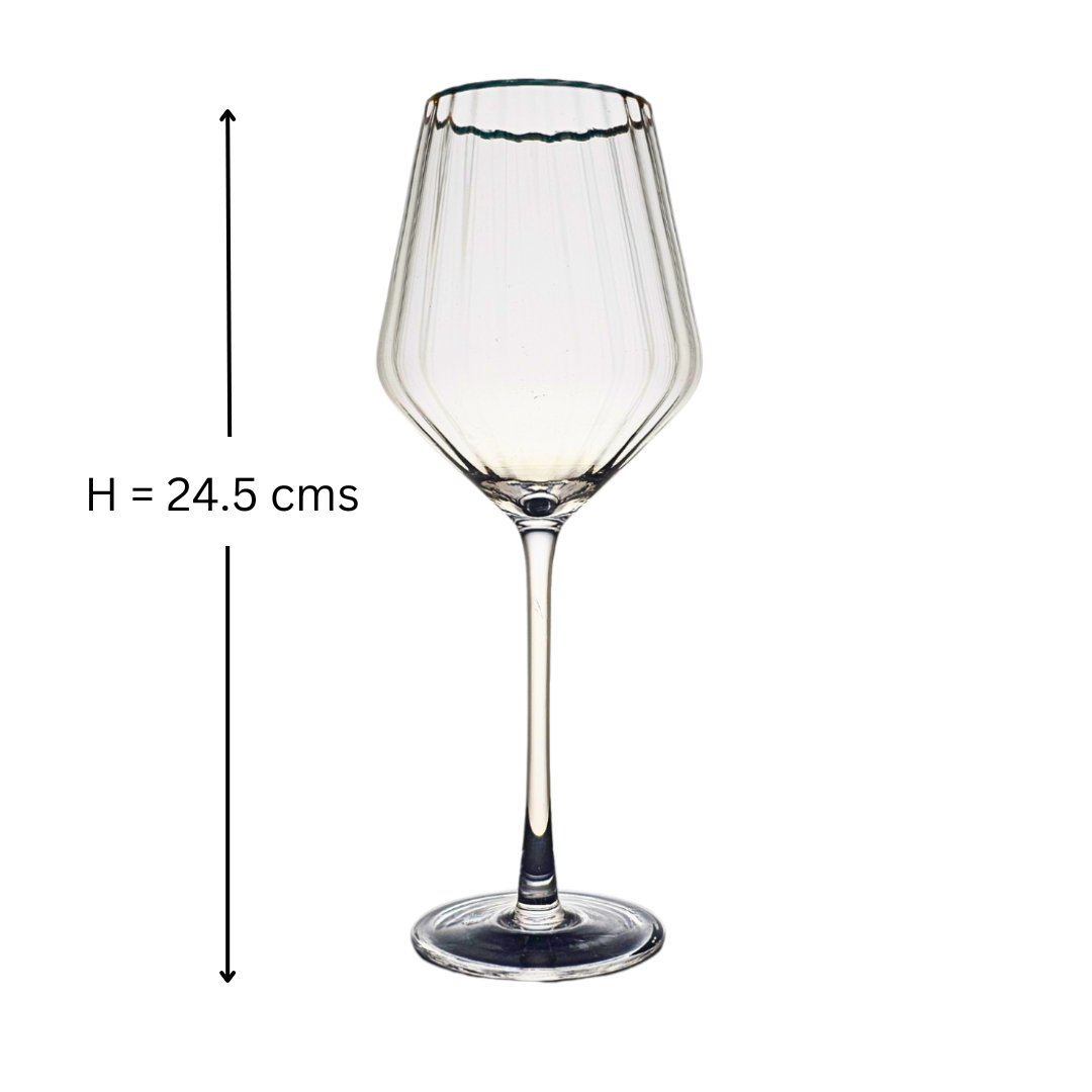 Gold-Rimmed Wine Glasses