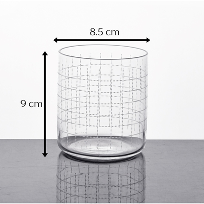 Grid Pattern Tumbler 340 ml (Set of 6)