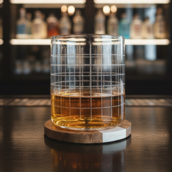 Grid Pattern Tumbler 340 ml (Set of 6)